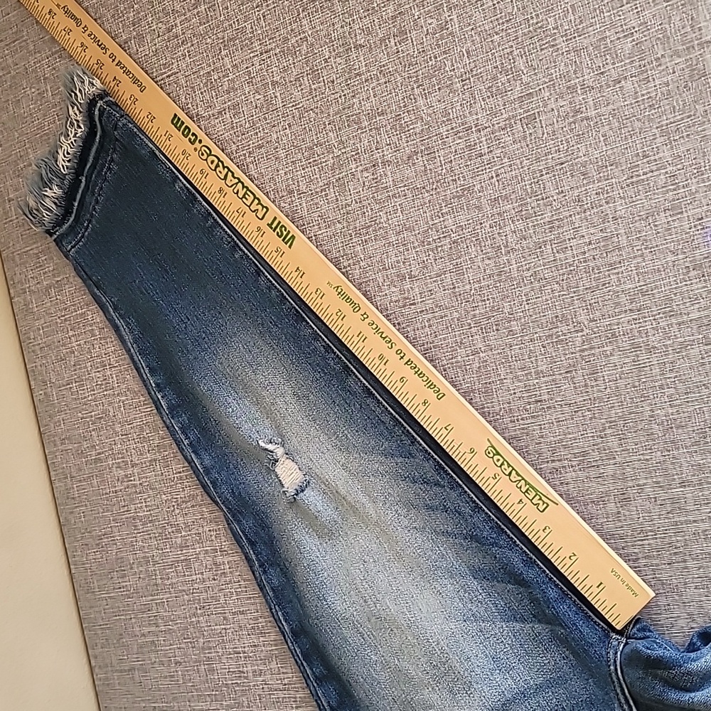 KanCan Jeans Distressed Fray Hem Ankle Size 13/30 Blue 144635 - Picture 5 of 11